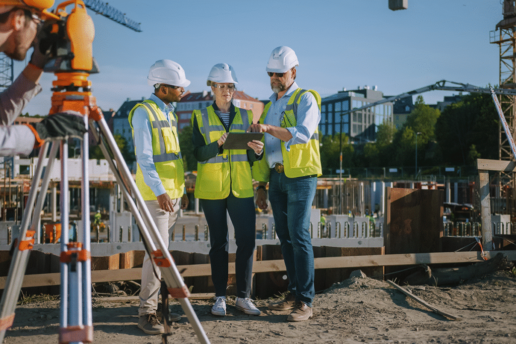 Construction site team
