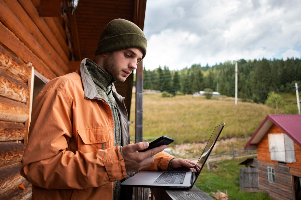 Caravan park WiFi installation providing outdoor internet coverage for leisure guests